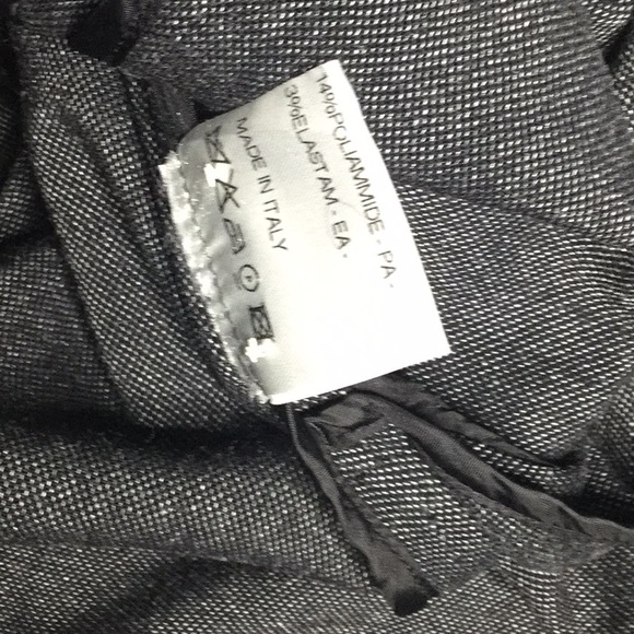 Hache Italian Wool dark coal grey Italian flair gathered skirted swing c… - Picture 10 of 16